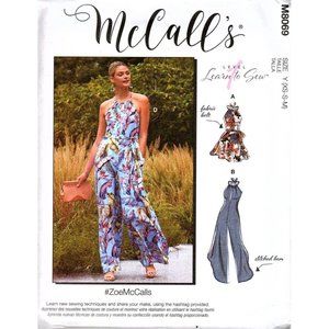 McCalls M8069 Misses XS to M Learn to Sew Jumpsuits and Romper Sewing Pattern